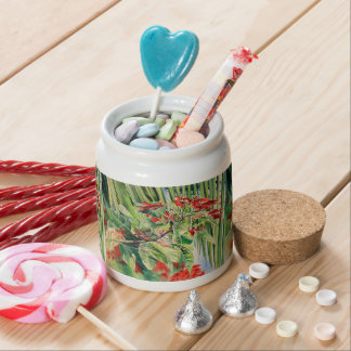 Tropical Christmas Candy Jar