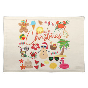Tropical Christmas Cloth Placemat