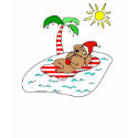 Tropical Christmas Dog Holiday Shirt shirt