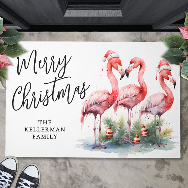 Tropical Christmas Doormat (Tropical Merry Christmas Doormat )