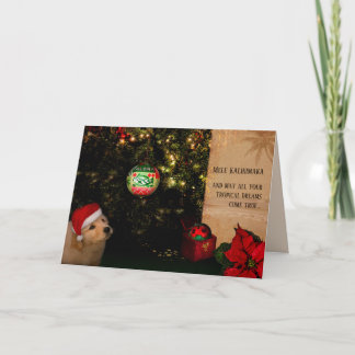 Tropical Christmas Dreams (customizable) Card