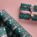 Tropical Christmas Fala Lets Roll Pink Convertible Wrapping Paper<br><div class="desc">Celebrate the festive holiday season with our fun tropical, festive and colourful holiday wrapping paper. Our festive tropical design features a bright yellow background. This fun Christmas pattern incorporates ribbons, a Pink convertible car carrying palm trees in the back, palm frond wreath, and the words fa la la and let's...</div>