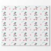 Tropical Christmas Fala Lets Roll Pink Convertible Wrapping Paper (Flat)