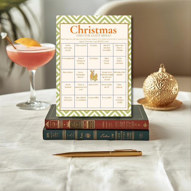 Tropical Christmas Find the Guest Bingo card (Tropical Christmas Find the Guest Bingo card)