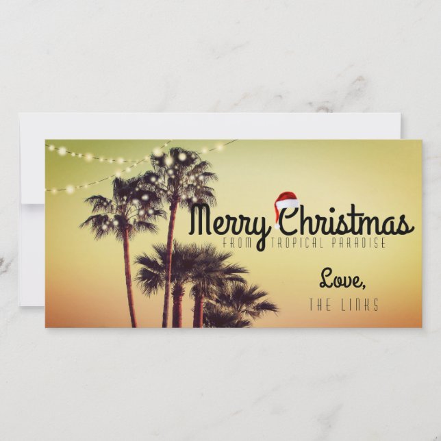 Tropical Christmas Holiday Card (Front)