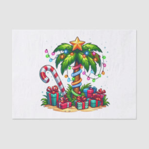 Tropical Christmas Holiday Palm Tree Tissue Paper