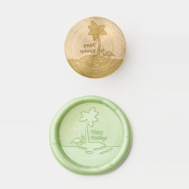 Tropical Christmas Island Wax Seal Stamp (Stamped)