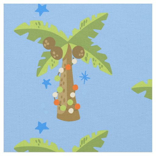 tropical christmas july palm tree summer xmas fabric