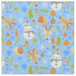 tropical christmas july snail snowman summer xmas fabric