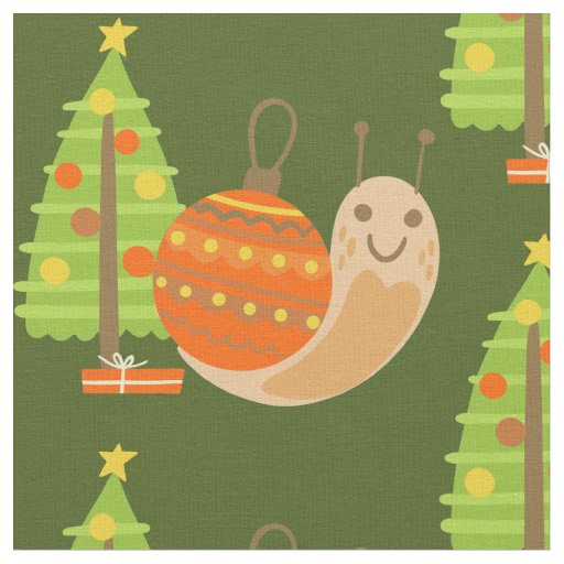 tropical christmas july snail summer xmas fabric