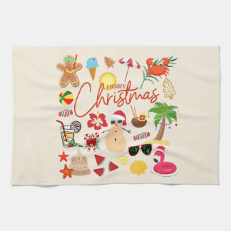 Tropical Christmas Kitchen Towel