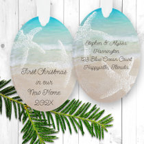 Tropical Christmas New Home Coastal Theme Ornament