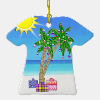 Tropical Christmas Ornament T Shirt Style Ornament