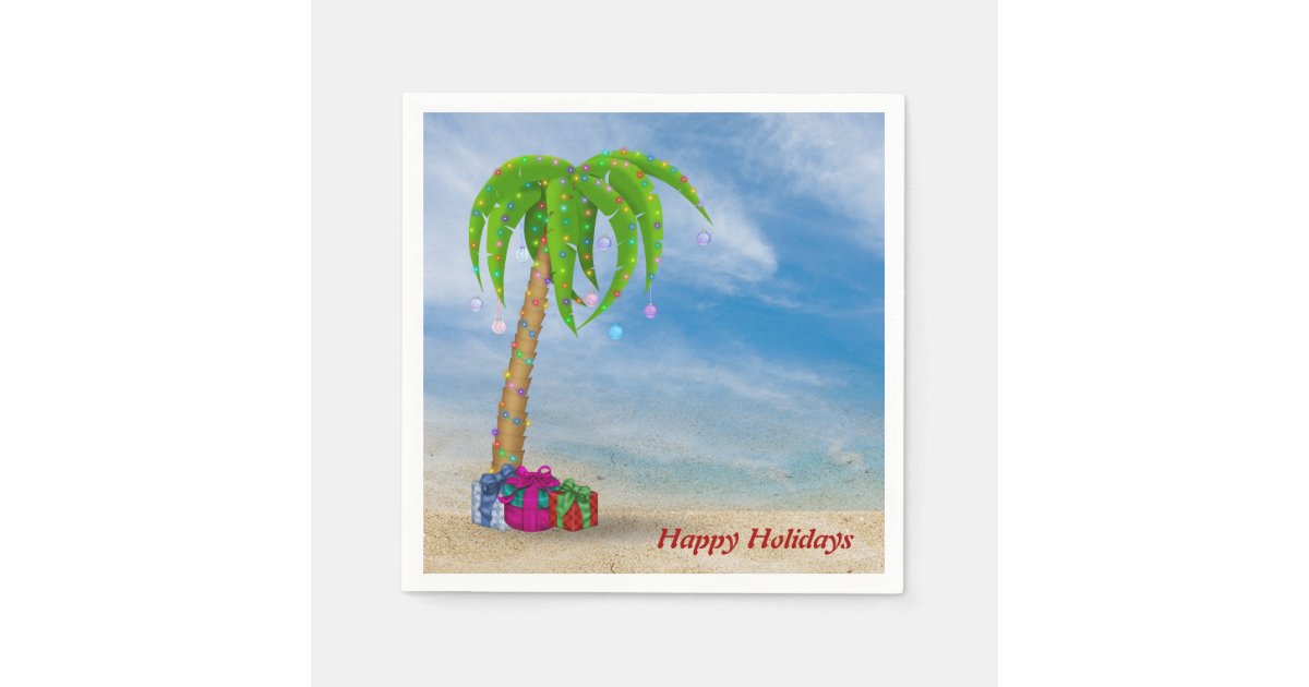 christmas palm tree beach