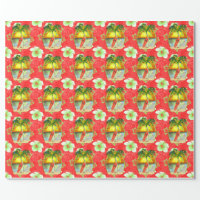 Tropical Christmas Fala Lets Roll Teal Convertible Wrapping Paper