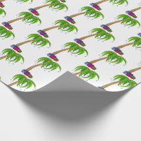 Gift Wrap Palm Trees Wrapping Paper Tropical Present 