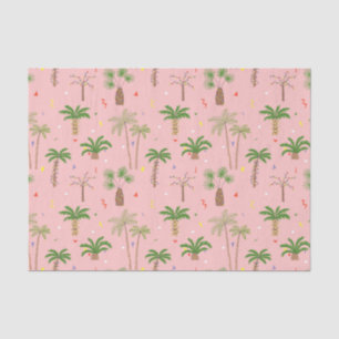 Tropical Christmas Palm Trees Pattern Tissue Paper