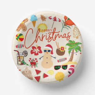 Tropical Christmas Paper Bowls
