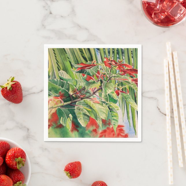Tropical Christmas Paper Napkin (Insitu)