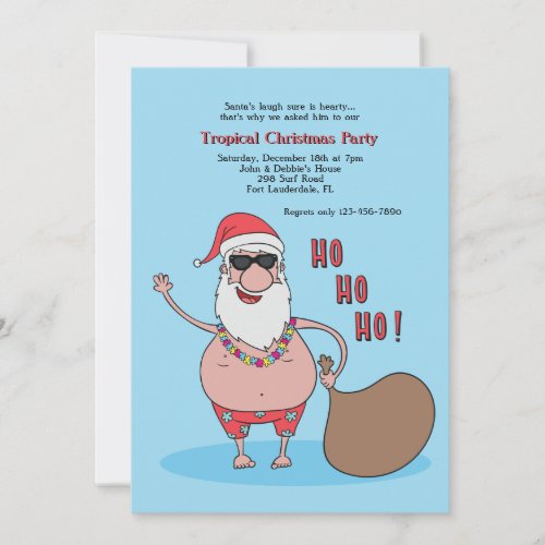 Tropical Christmas Party Invitation