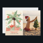 Tropical Christmas Photo Holiday Card<br><div class="desc">Sending holiday greetings from the tropics is easy with this Tropical Christmas Photo Holiday Card. Just add your favorite beach photo and personalize it to make it yours. (Images by Freepik). The card is easy to customize with your wording, font and font color. Not exactly what you're looking for? All...</div>