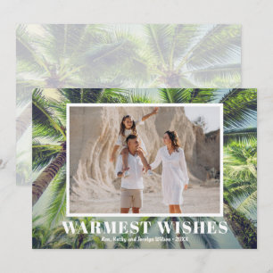 Tropical Christmas Photo Holiday Card