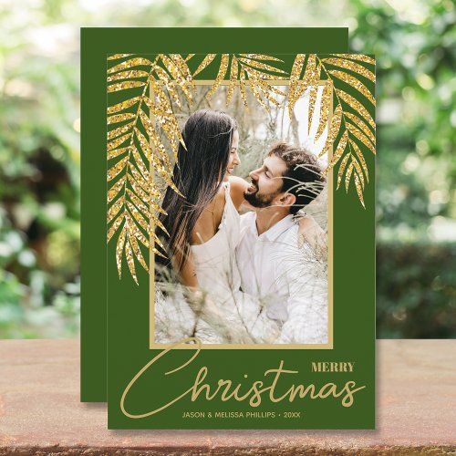 Tropical Christmas Photo Holiday Card