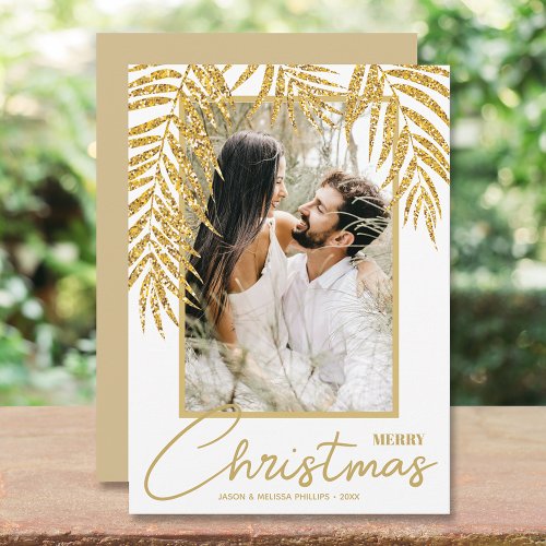 Tropical Christmas Photo Holiday Card