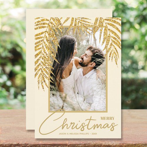Tropical Christmas Photo Holiday Card