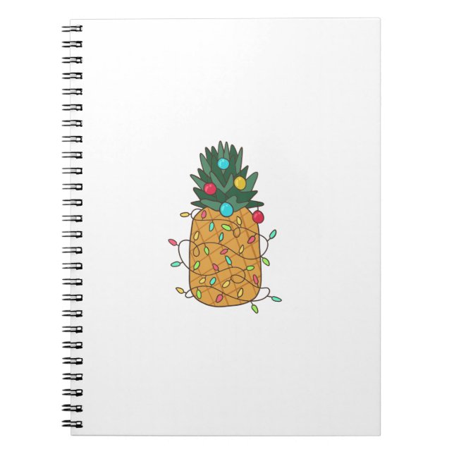 Tropical Christmas Pineapple Notebook (Front)