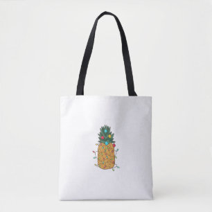 Tropical Christmas Pineapple Tote Bag