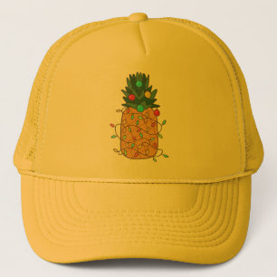Tropical Christmas Pineapple Trucker Hat