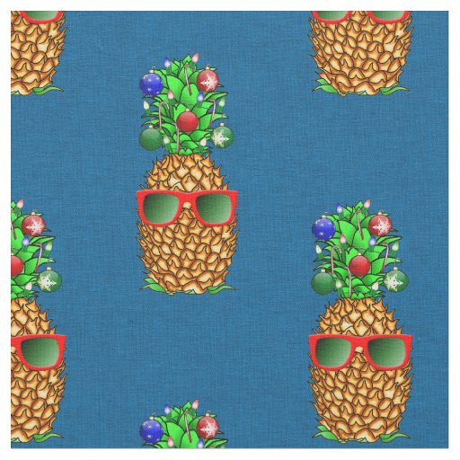 Tropical Christmas Pineapple Warm Xmas Fabric