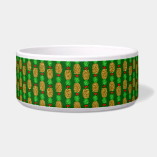 Tropical Christmas Pineapple Warm Xmas Holiday Gre Bowl