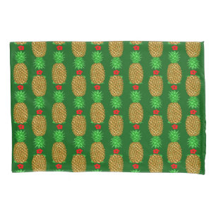 Tropical Christmas Pineapple Warm Xmas Holiday Gre Pillow Case