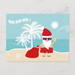 Tropical Christmas postcard