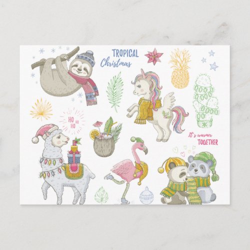 Tropical Christmas Postcard