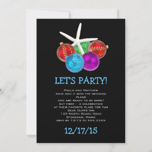 Tropical Christmas Rehearsal Dinner Invitation