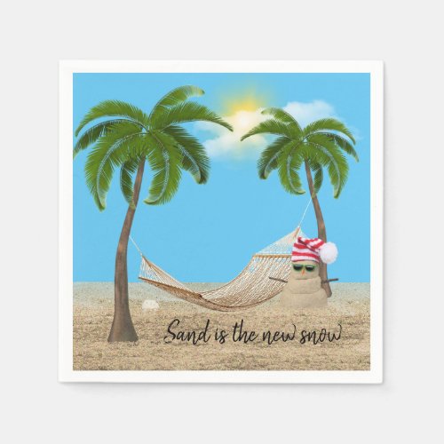 Tropical Christmas Sandman With Hammock Napkins