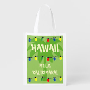 Tropical Christmas shopping bag Mele Kalikimaka