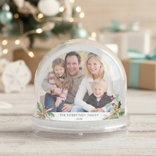 Tropical Christmas Starfish Family Photo Snow Globe