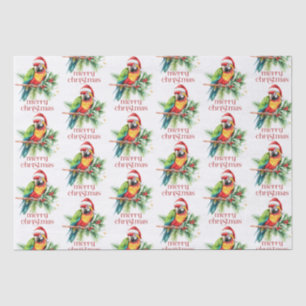 Tropical Christmas Theme Retro Text Tissue Paper