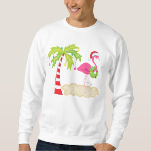 Tropical Christmas Tree Flamingo t-Shirt Sweatshirt