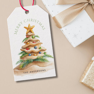 Tropical Christmas Tree Gift Tags