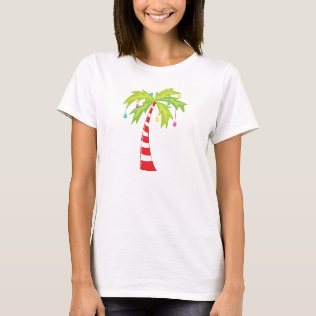 Tropical Christmas Tree T-Shirt (Front)
