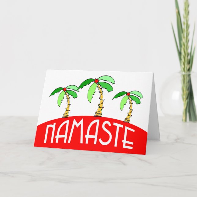 Tropical Christmas Yoga Cards (Front)