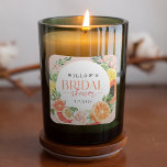 Tropical Citrus Bridal Shower Candle Sticker Favor<br><div class="desc">Place this beautiful sticker on your favorite candle for a quick and easy bridal shower favor idea. This tropical citrus design features modern elegant fonts (easily change the colors!) and a bouquet of blush florals and tropical citrus fruit including lemon, lime, orange, grapefruit, and papaya! See the entire collection for...</div>