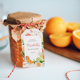 Tropical Citrus Bridal Shower Favor Tag