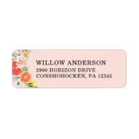 Tropical Citrus Bridal Shower Mailing Labels