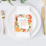 Tropical Citrus Bridal Shower Napkin<br><div class="desc">This tropical citrus design features modern elegant fonts (easily change the colors!) and a bouquet of blush florals and tropical citrus fruit including lemon,  lime,  orange,  grapefruit,  and papaya! . See the entire collection for more matching items!</div>